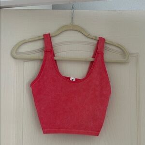 90 Degree By Reflex Vibrant Red Crop Top